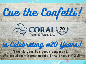 Announcing Coral Tours’ 20th Anniversary